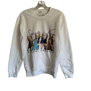 Taylor Swift Speak Now Taylor's Version White Pullover Sweatshirt Fleece XSmall